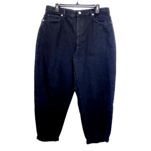 ASOS Black High Rise Denim Straight Leg Jeans 34 x 32